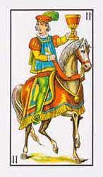 Carta del Caballo de Copas al derecho