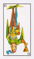 Carta de copas al revés