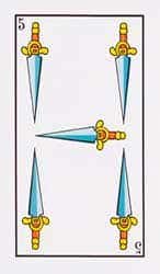 Carta del palo de espadas en la baraja española