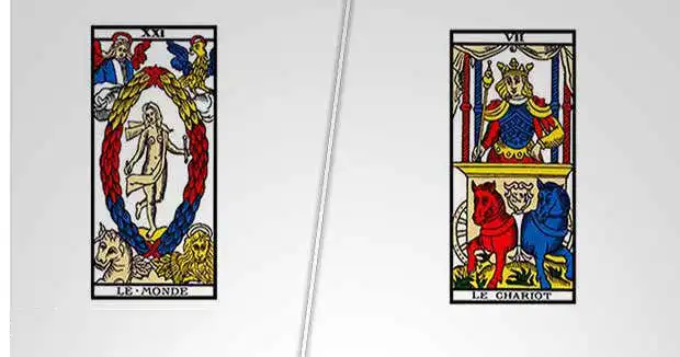 Cartas del Mundo y el Carro