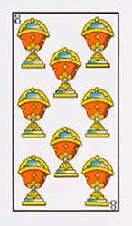 Carta del Ocho de copas al derecho