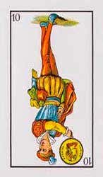 Carta Invertida del palo de oros