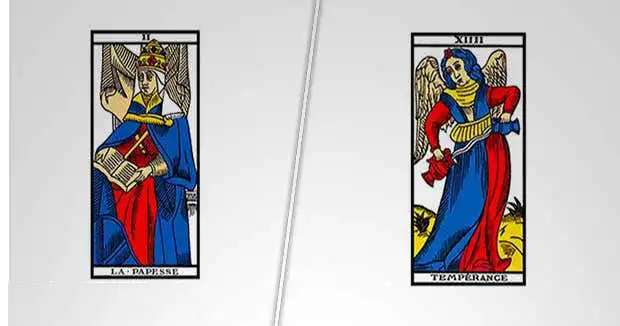 Templanza y Sacerdotisa