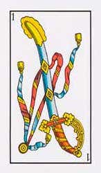 As de espadas invertido