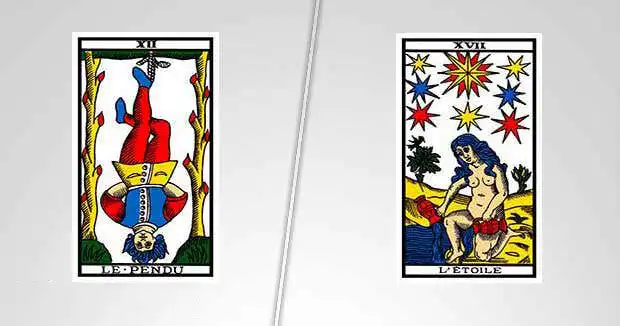 Cartas de La Estrella y El Colgado